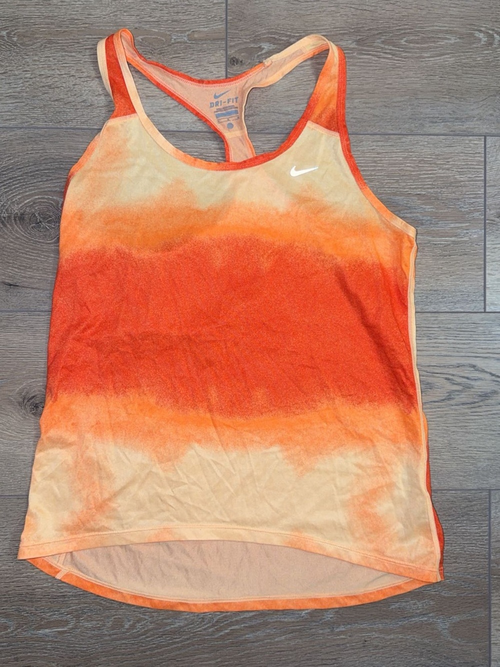 Nike Women's Orange Ombre Dri-FIT Racerback Tank